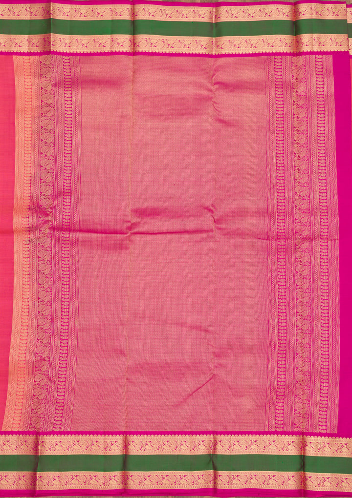 Onion Pink Zariwork Pure Silk Saree