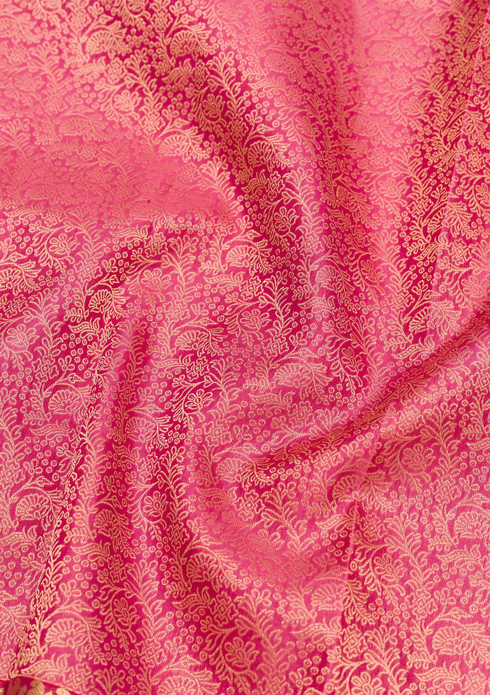 Onion Pink Zariwork Pure Silk Saree-Koskii