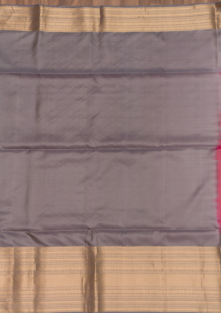 Onion Pink Zariwork Pure Silk Saree