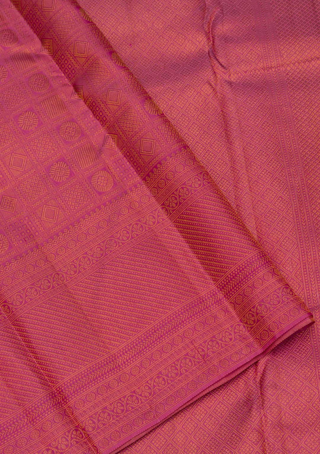 Onion Pink Zariwork Pure Silk Saree