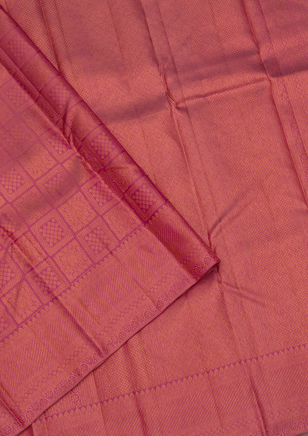 Onion Pink Zariwork Pure Silk Saree