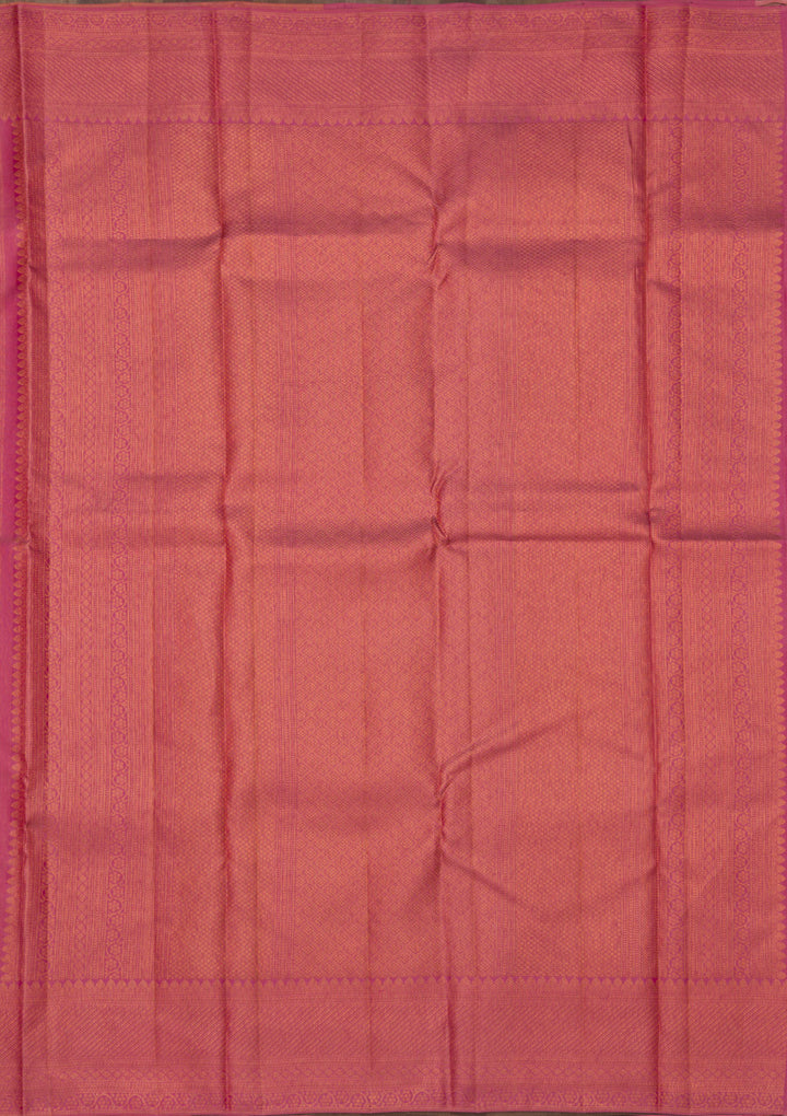 Onion Pink Zariwork Pure Silk Saree