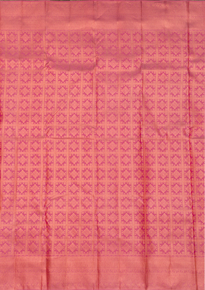 Onion Pink Zariwork Pure Silk Saree