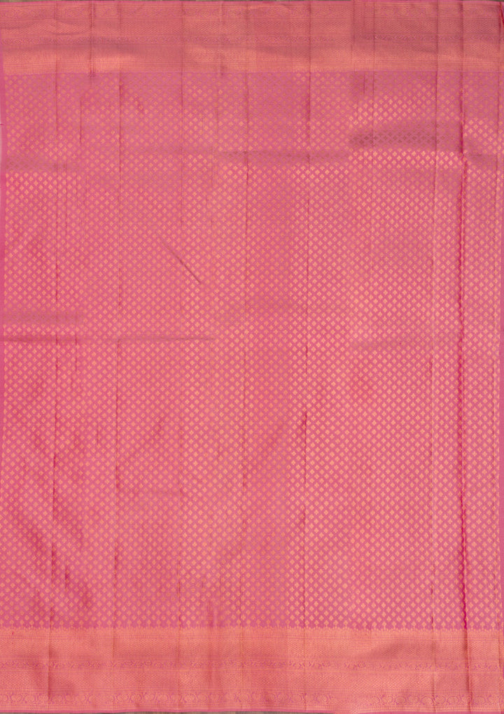 Onion Pink Zariwork Pure Silk Saree