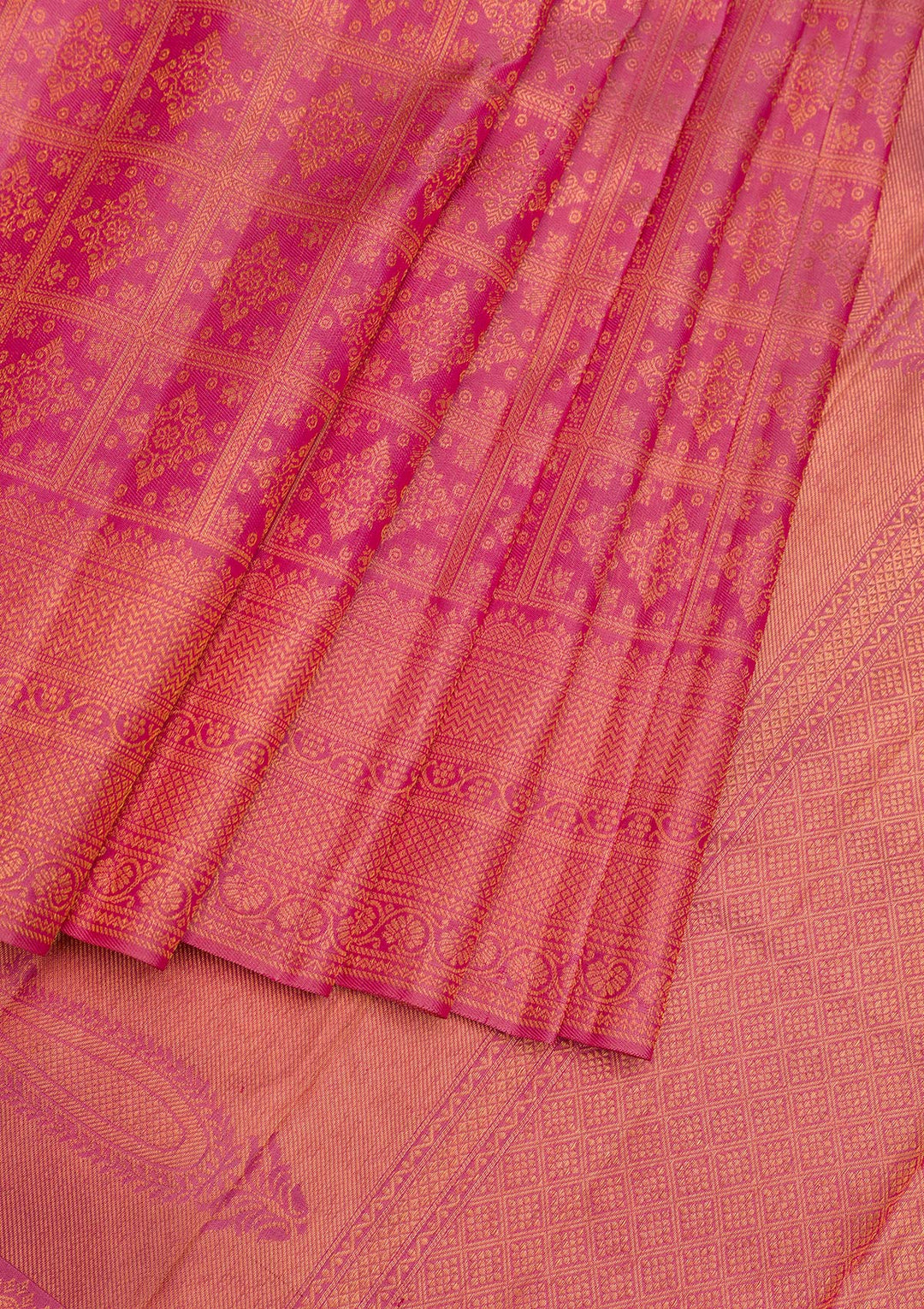 Onion Pink Zariwork Pure Silk Saree