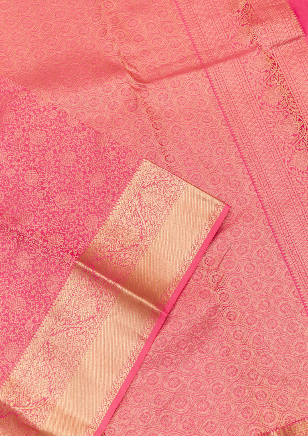 Onion Pink Zariwork Pure Silk Saree