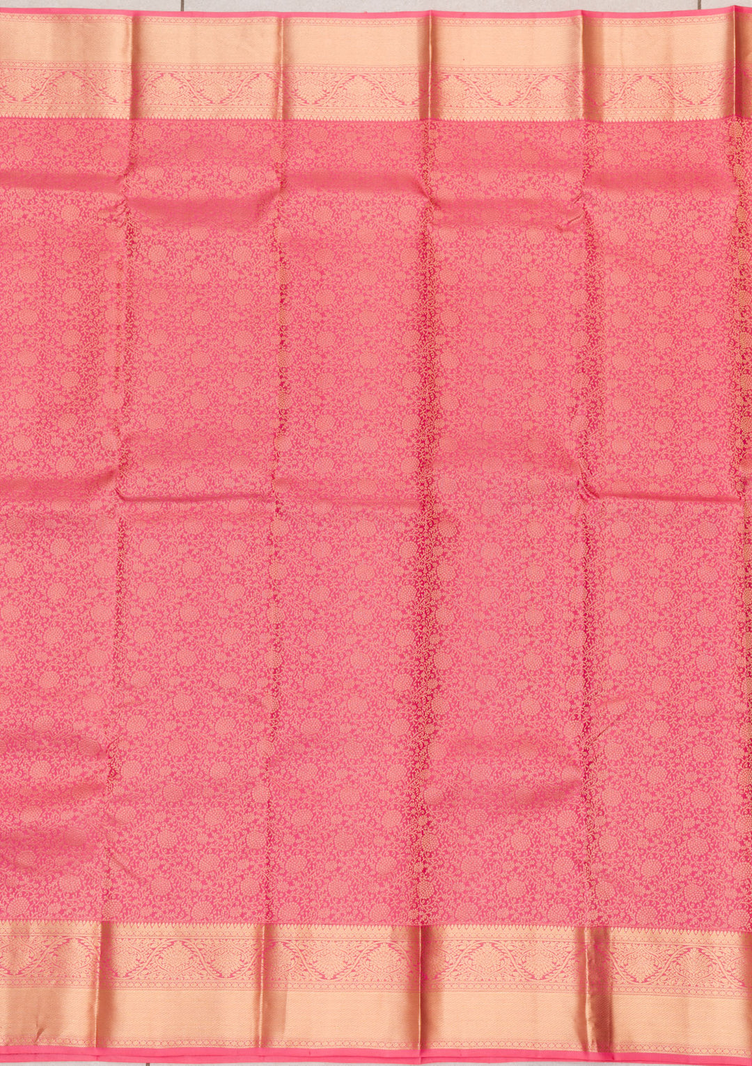 Onion Pink Zariwork Pure Silk Saree