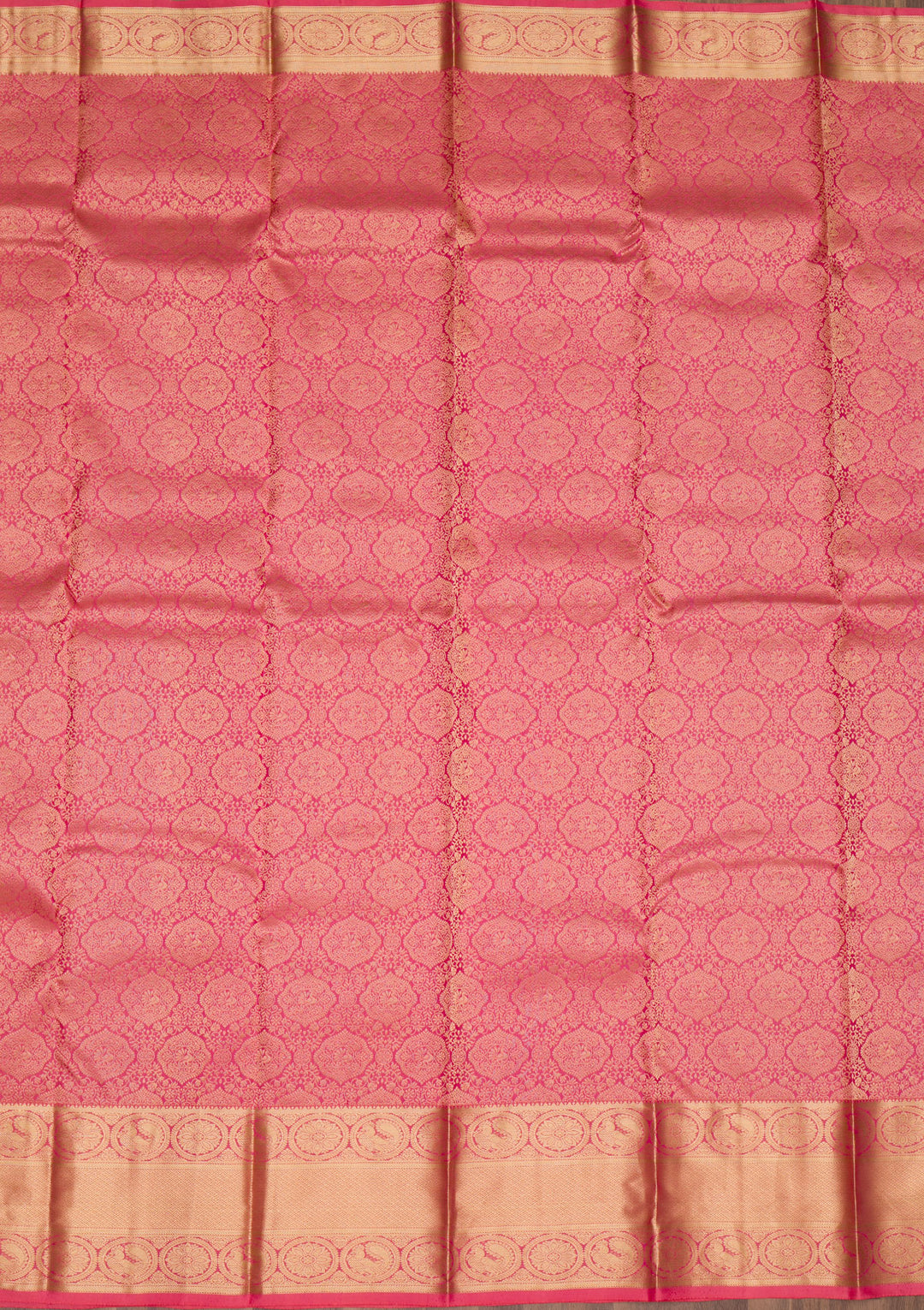 Onion Pink Zariwork Banarasi Pure Silk Saree