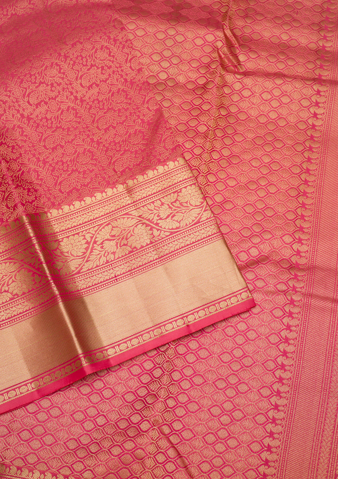 Onion Pink Zariwork Kanjivaram Pure Silk Saree