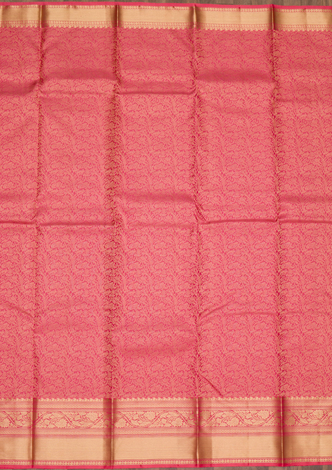 Onion Pink Zariwork Kanjivaram Pure Silk Saree