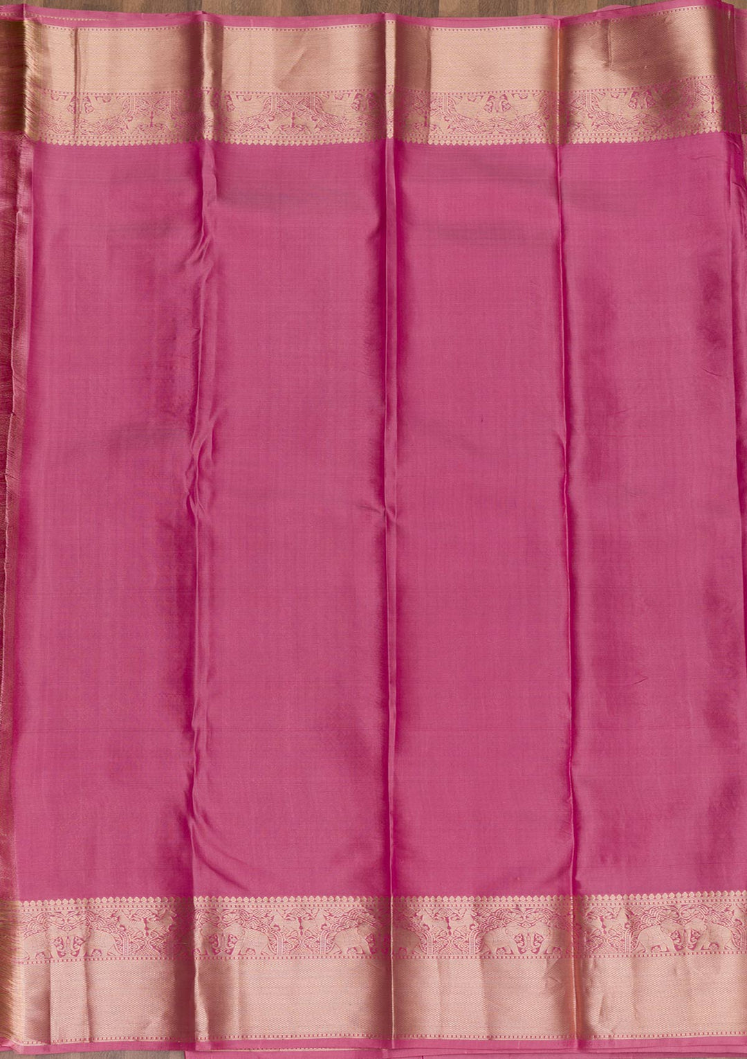Onion Pink Zariwork Kanjivaram Pure Silk Saree