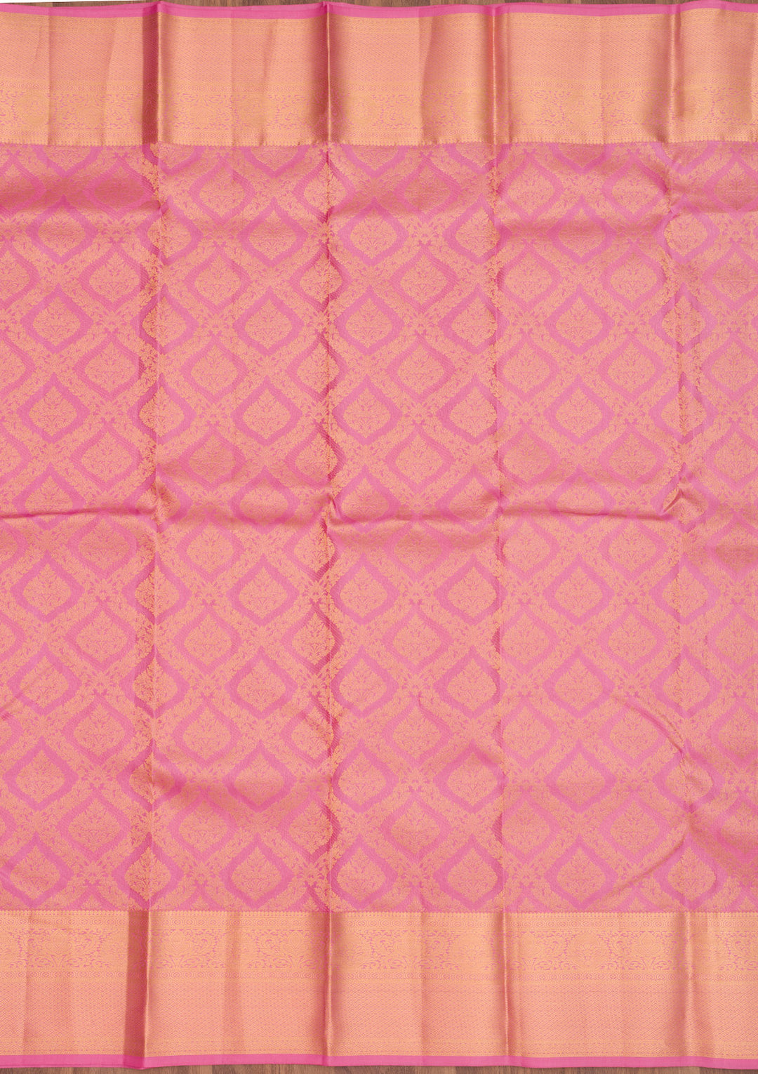 Onion Pink Zariwork Pure Silk Saree