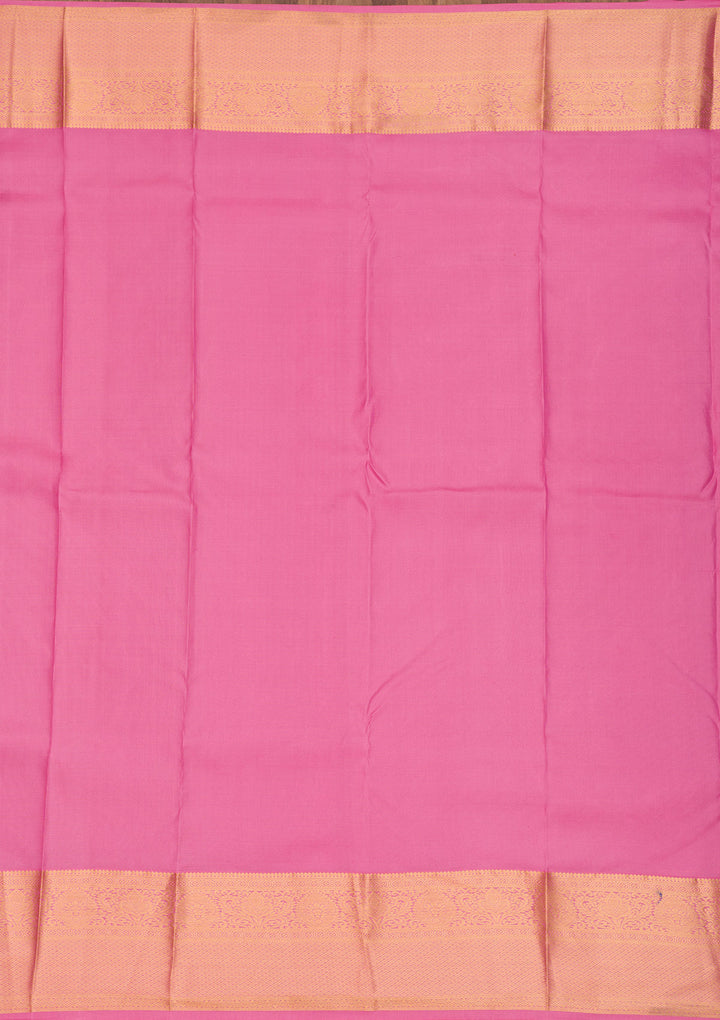 Onion Pink Zariwork Pure Silk Saree