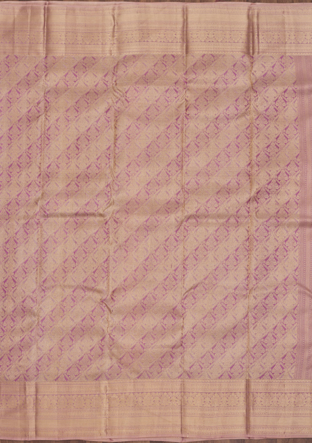 Onion Pink Zariwork Pure Silk Saree
