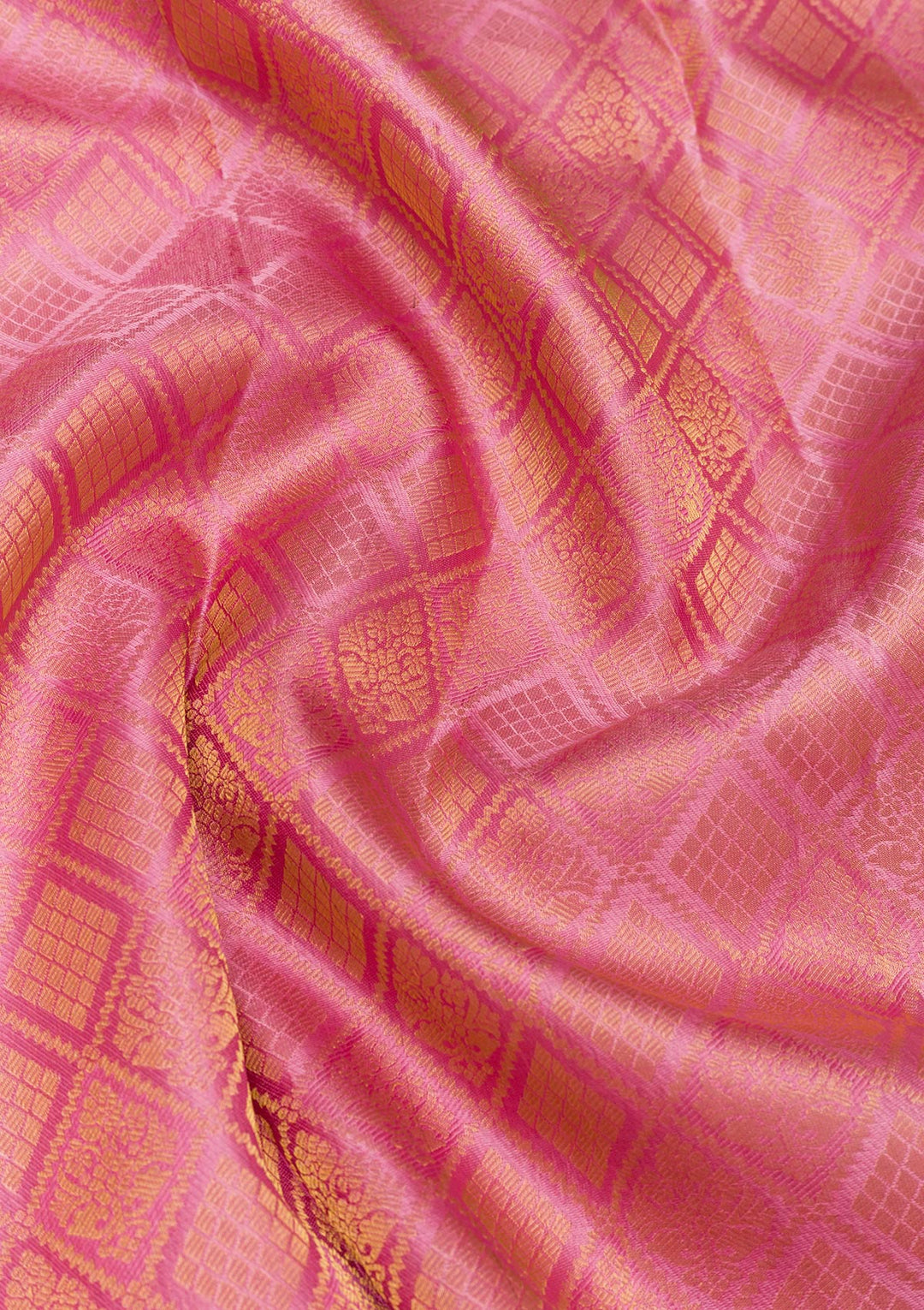 Onion Pink Zariwork Pure Silk Saree