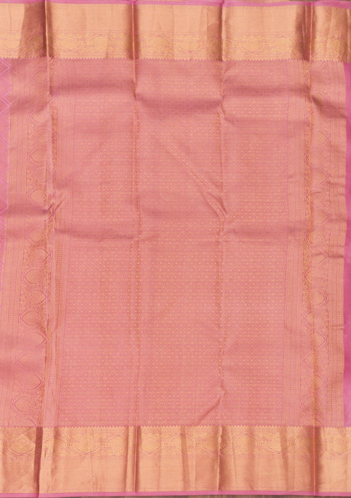 Onion Pink Zariwork Pure Silk Saree