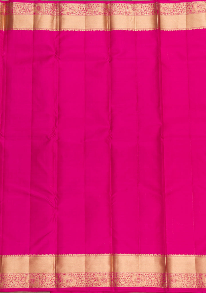 Onion Pink Zariwork Pure Silk Saree-Koskii