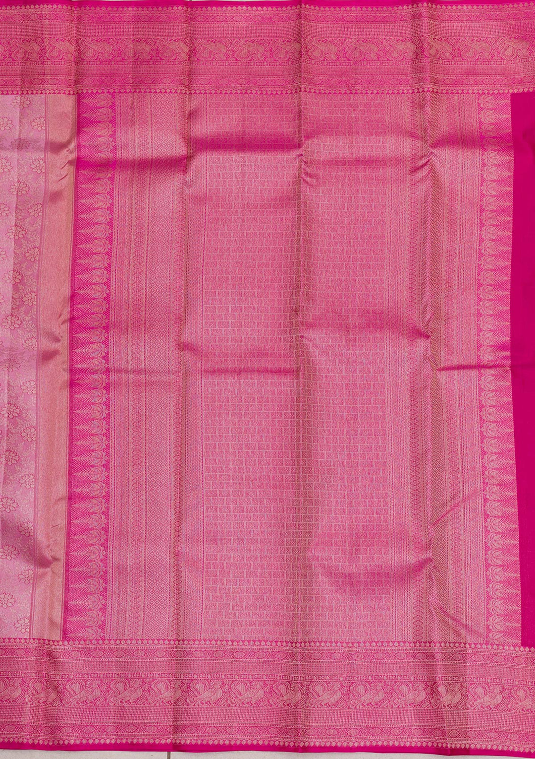 Onion Pink Zariwork Pure Silk Saree