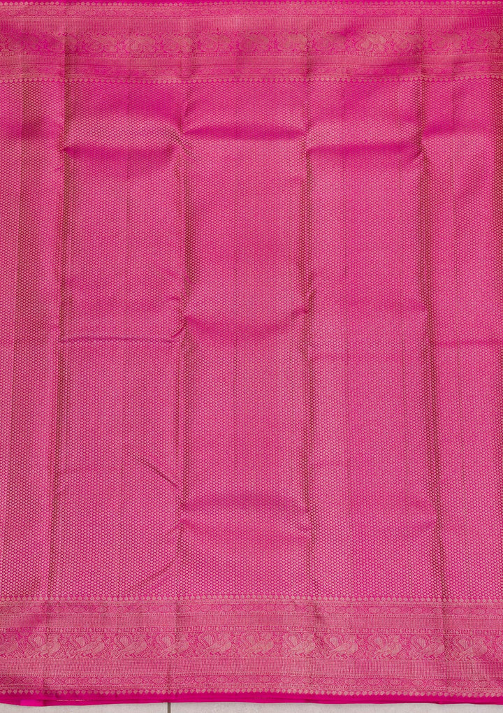 Onion Pink Zariwork Pure Silk Saree