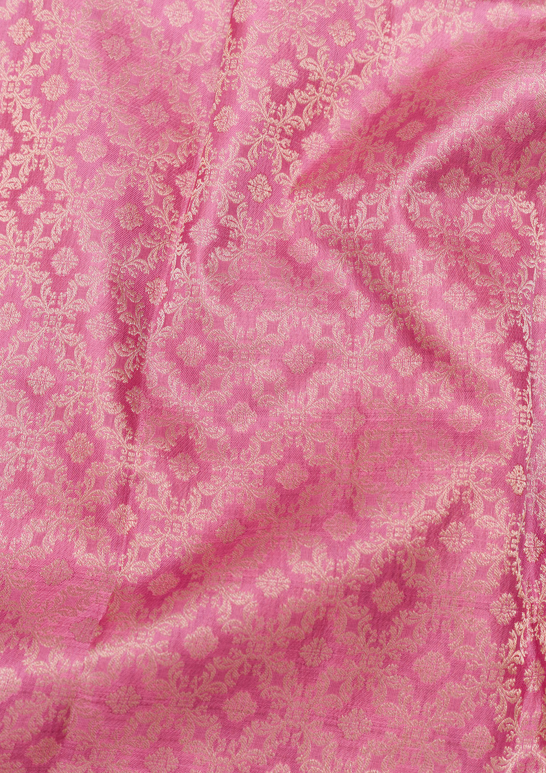 Onion Pink Zariwork Kanjivaram Pure Silk Saree