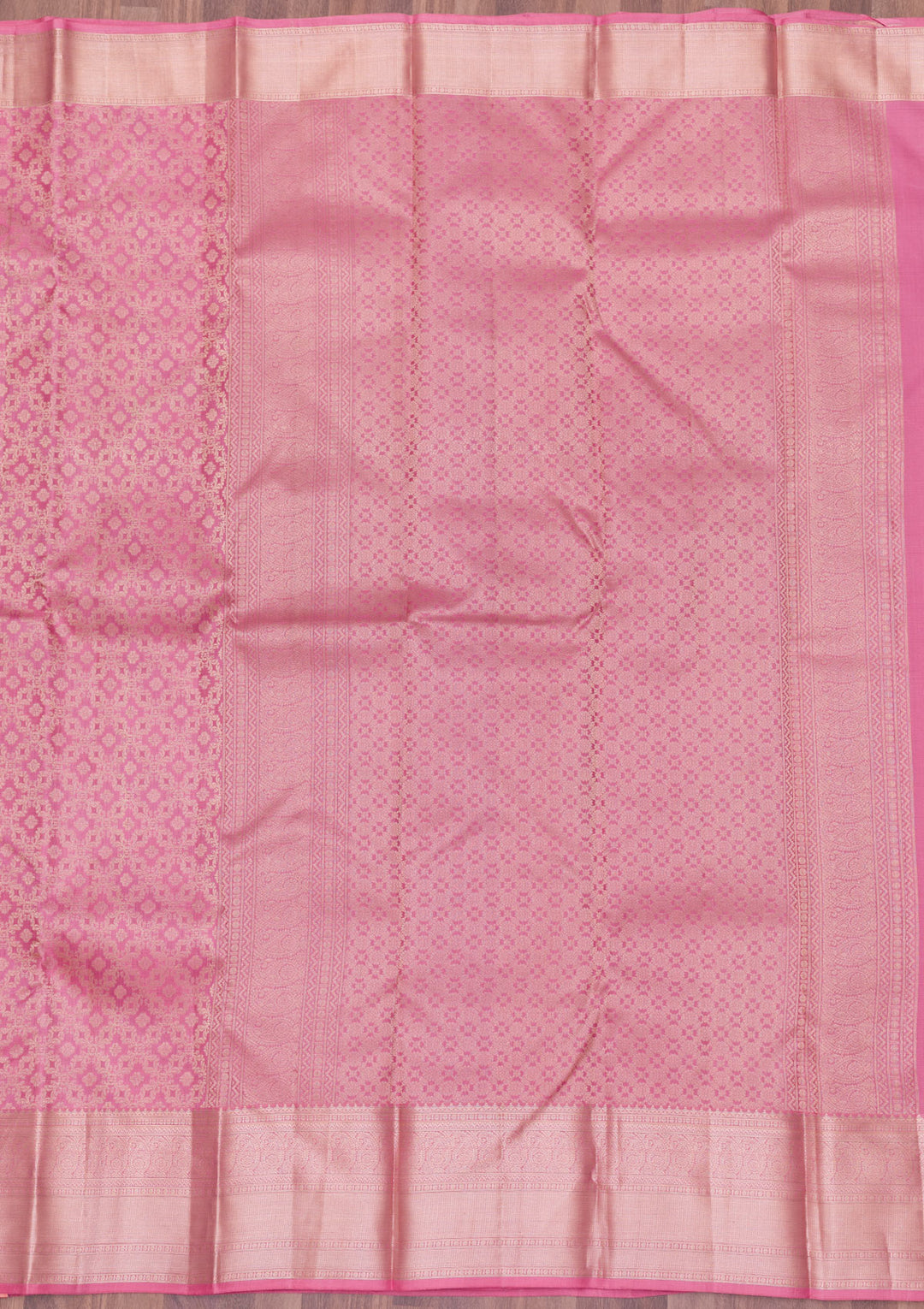 Onion Pink Zariwork Kanjivaram Pure Silk Saree