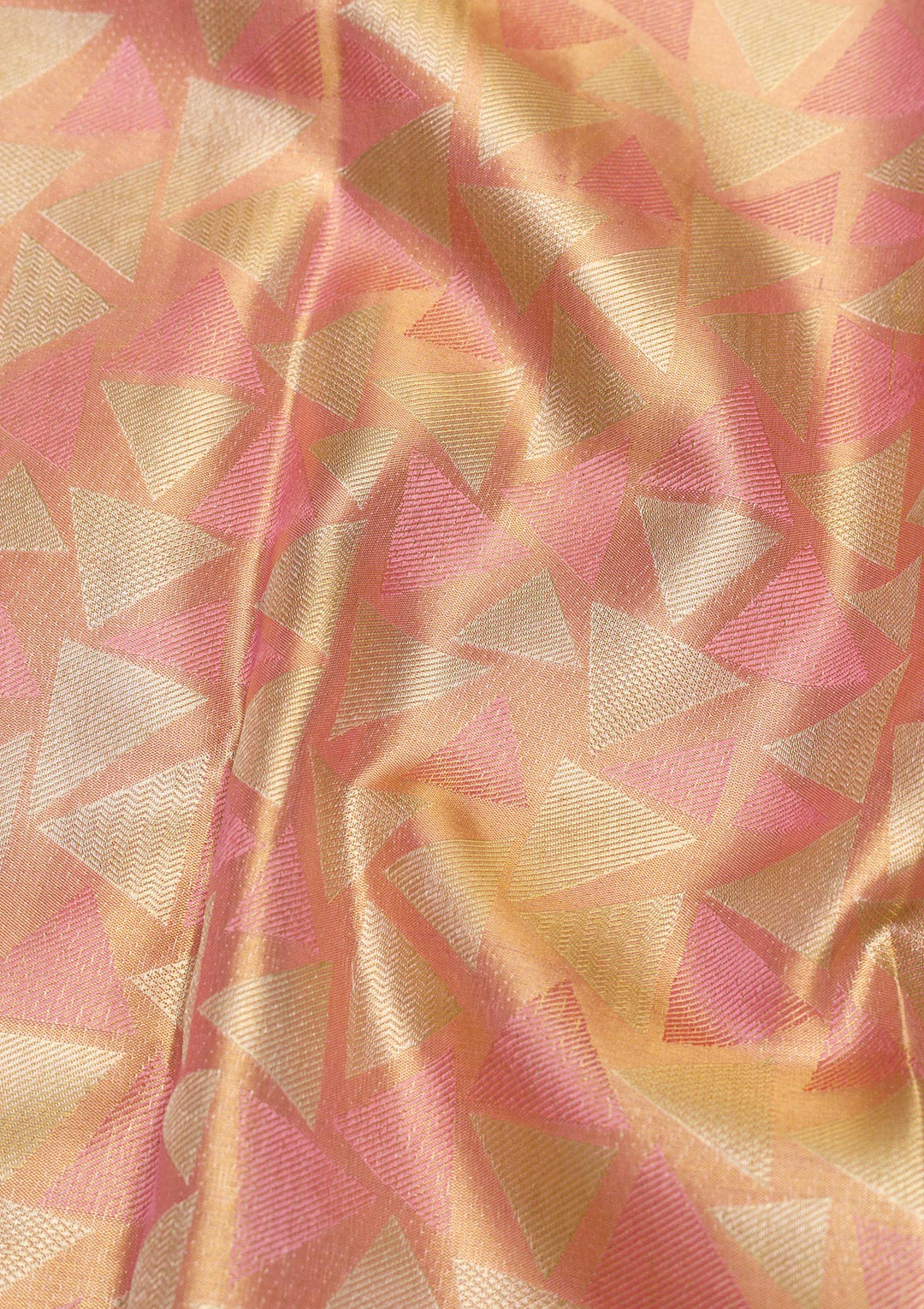 Onion Pink Zariwork Pure Silk Saree-Koskii