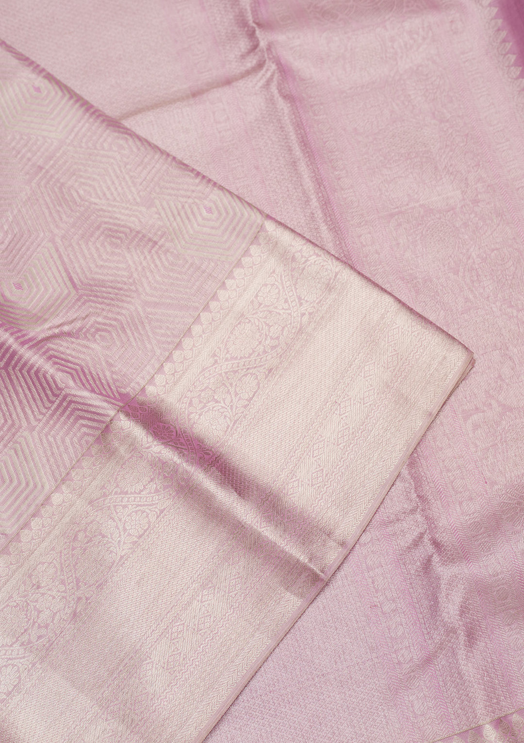 Onion Pink Zariwork Pure Silk Saree