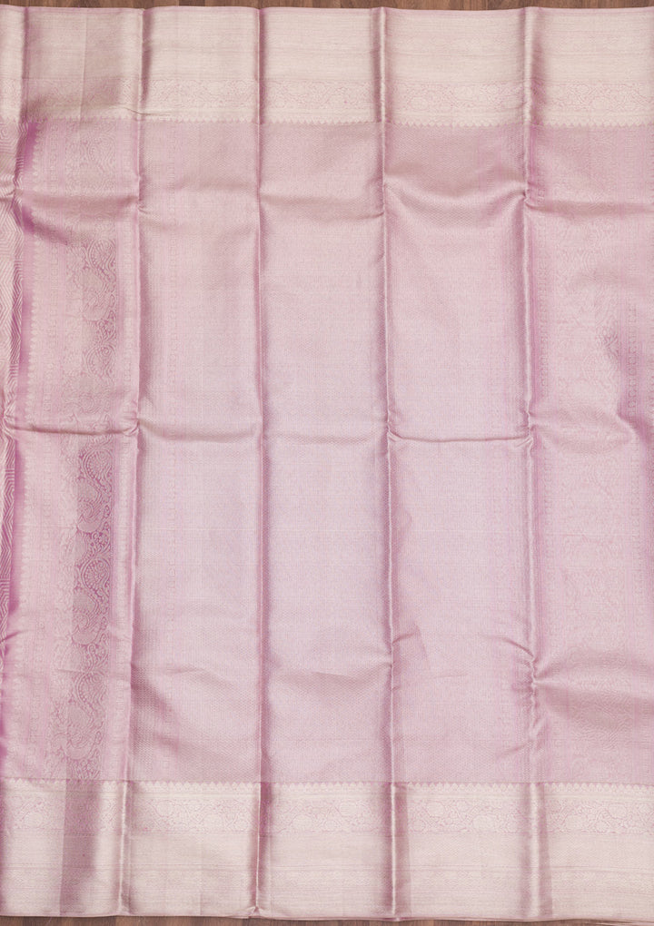 Onion Pink Zariwork Pure Silk Saree