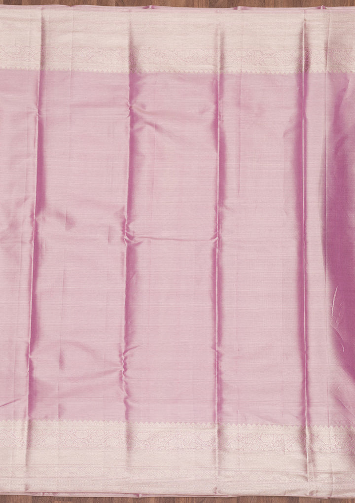 Onion Pink Zariwork Pure Silk Saree