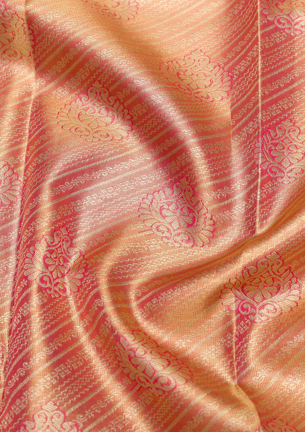 Onion Pink Zariwork Pure Silk Saree-Koskii