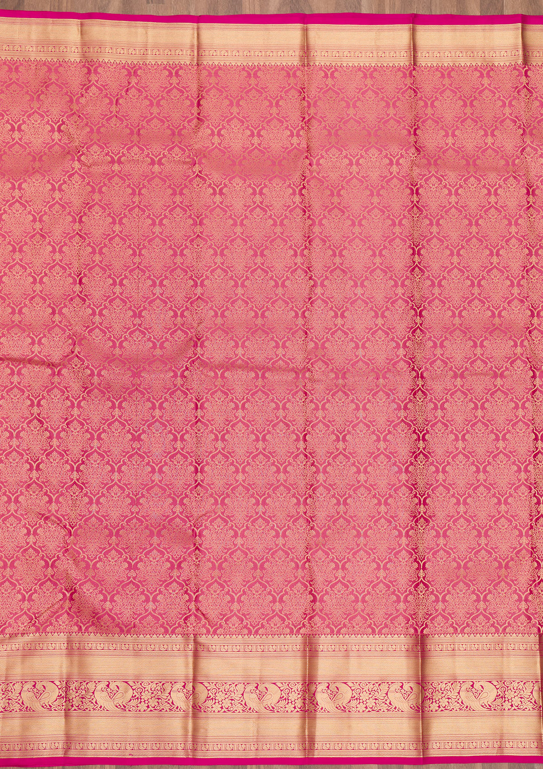 Onion Pink Zariwork Kanjivaram Pure Silk Saree