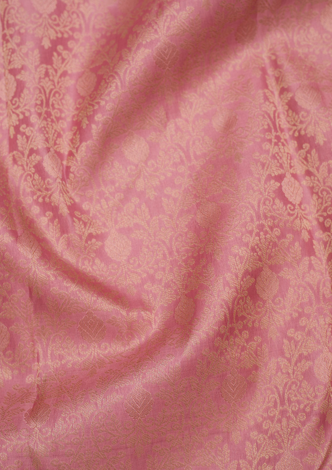 Onion Pink Zariwork Pure Silk Saree