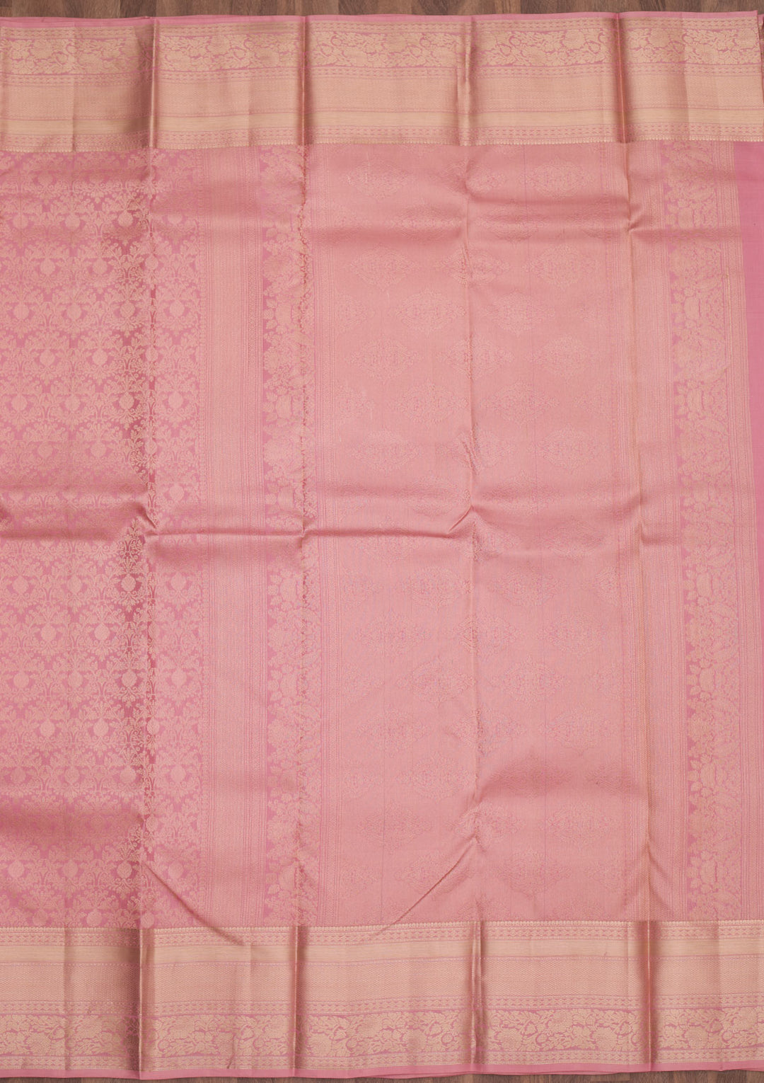 Onion Pink Zariwork Pure Silk Saree