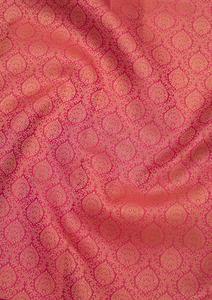 Onion Pink Zariwork Pure Silk Saree