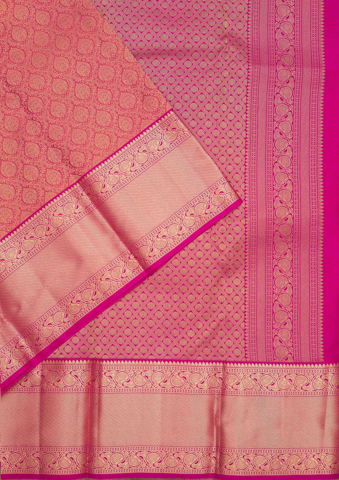 Onion Pink Zariwork Pure Silk Saree