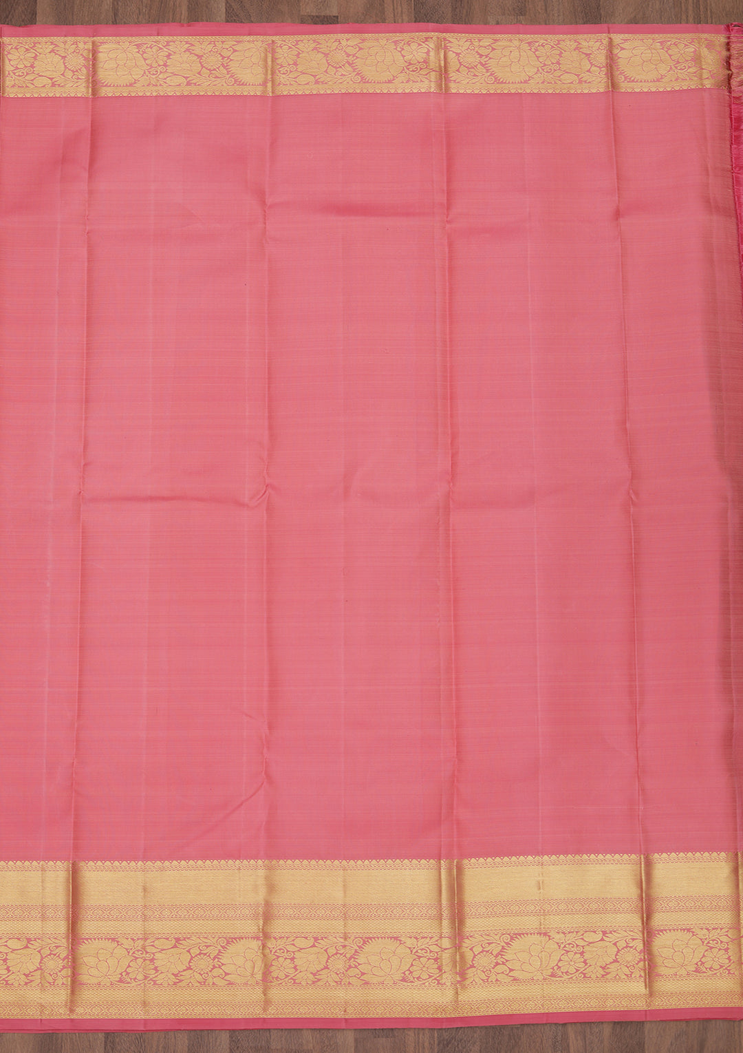 Onion Pink Zariwork Kanjivaram Pure Silk Saree