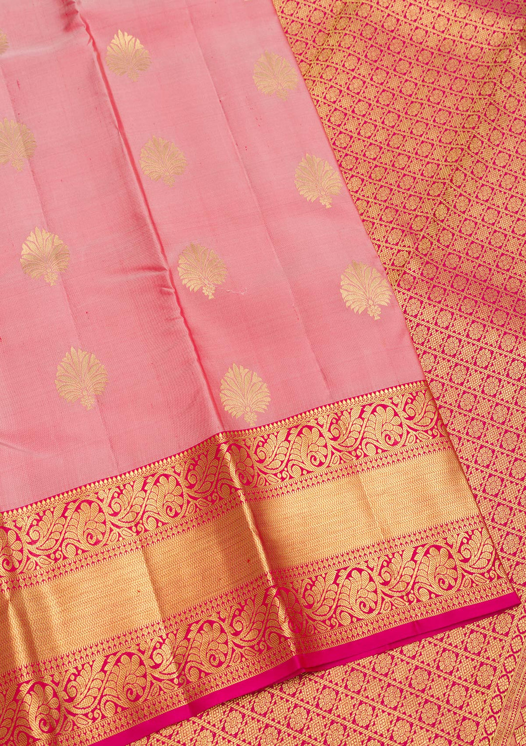 Onion Pink Zariwork Banarasi Pure Silk Saree