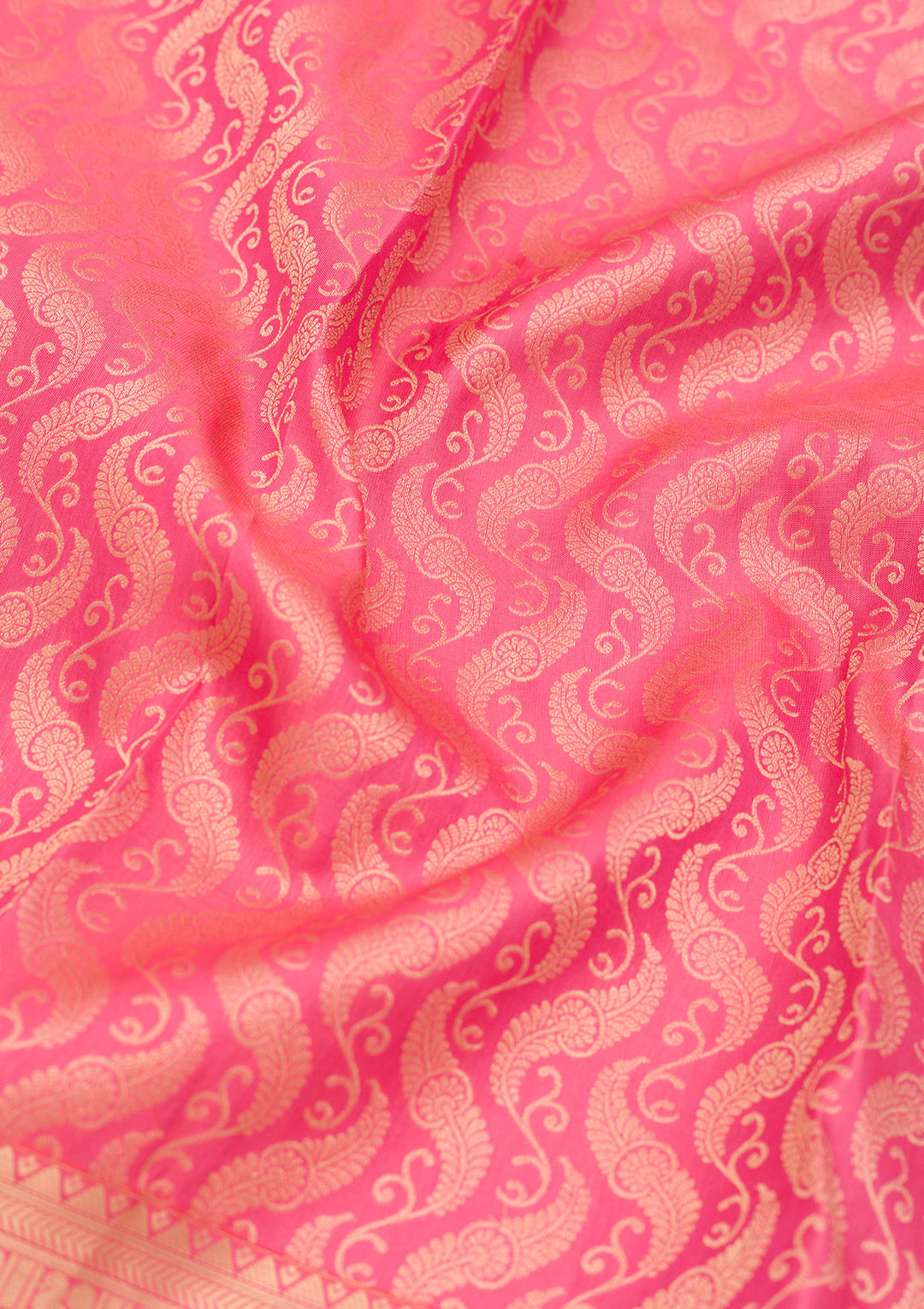 Onion Pink Zariwork Pure Silk Saree