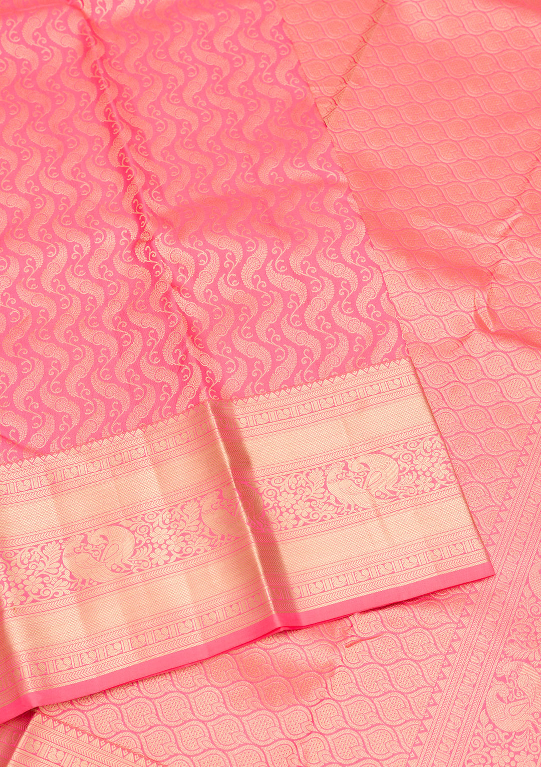 Onion Pink Zariwork Pure Silk Saree