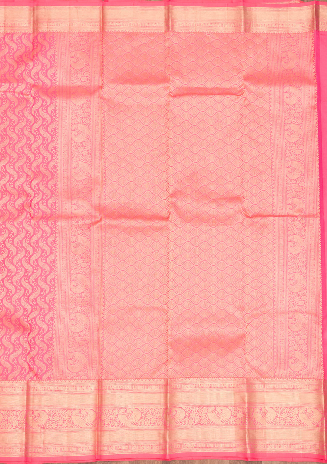 Onion Pink Zariwork Pure Silk Saree