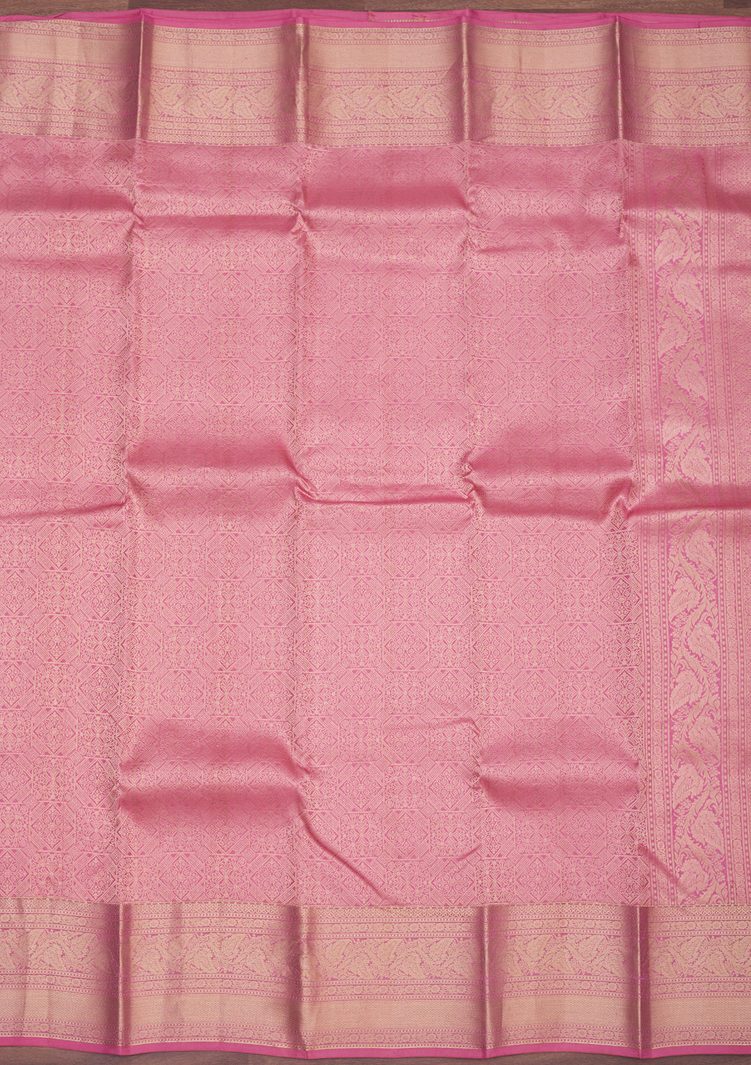 Onion Pink Zariwork Pure Silk Saree
