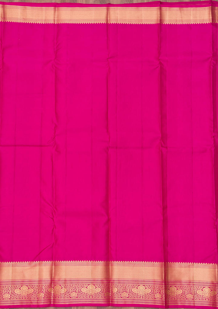 Onion Pink Zariwork Pure Silk Saree