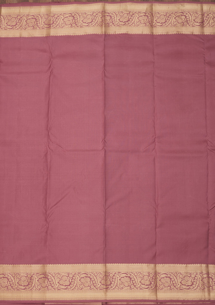 Onion Pink Zariwork Pure Silk Saree
