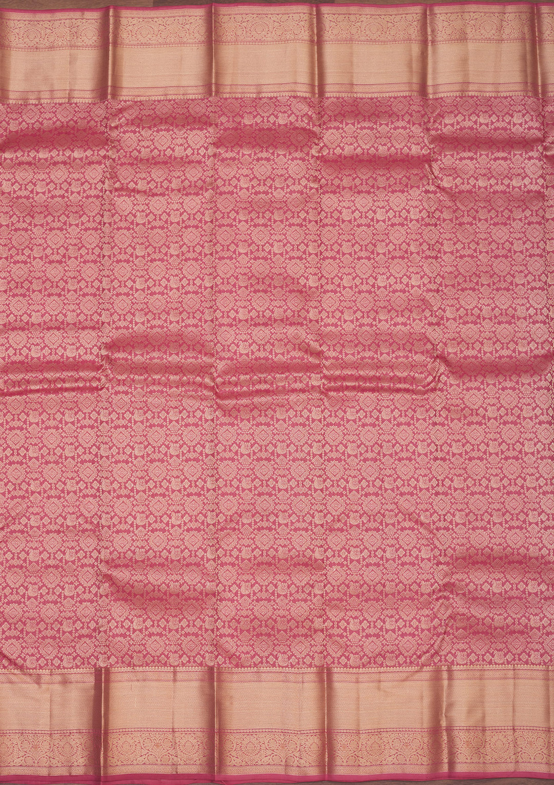 Onion Pink Zariwork Pure Silk Saree