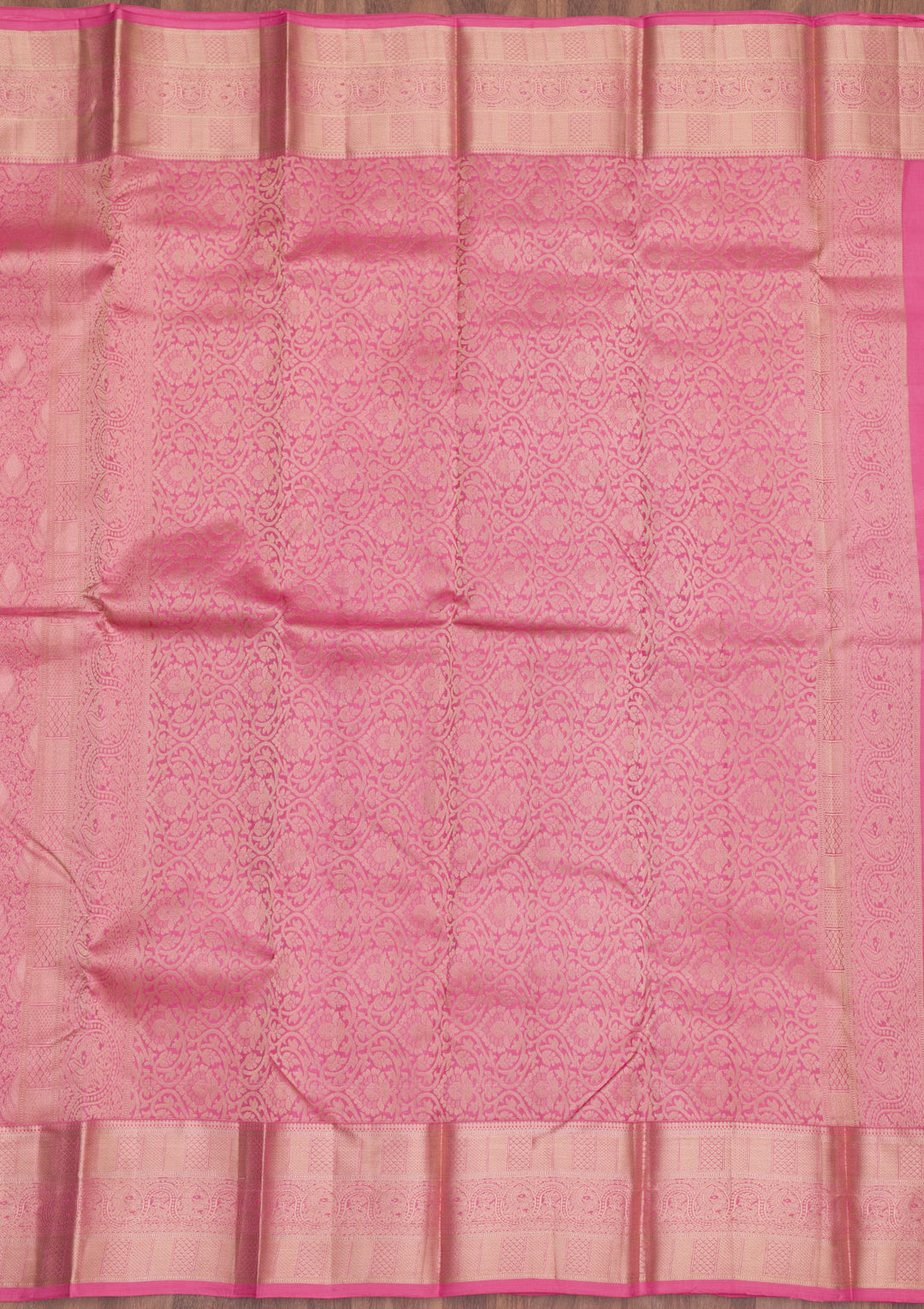 Onion Pink Zariwork Pure Silk Saree