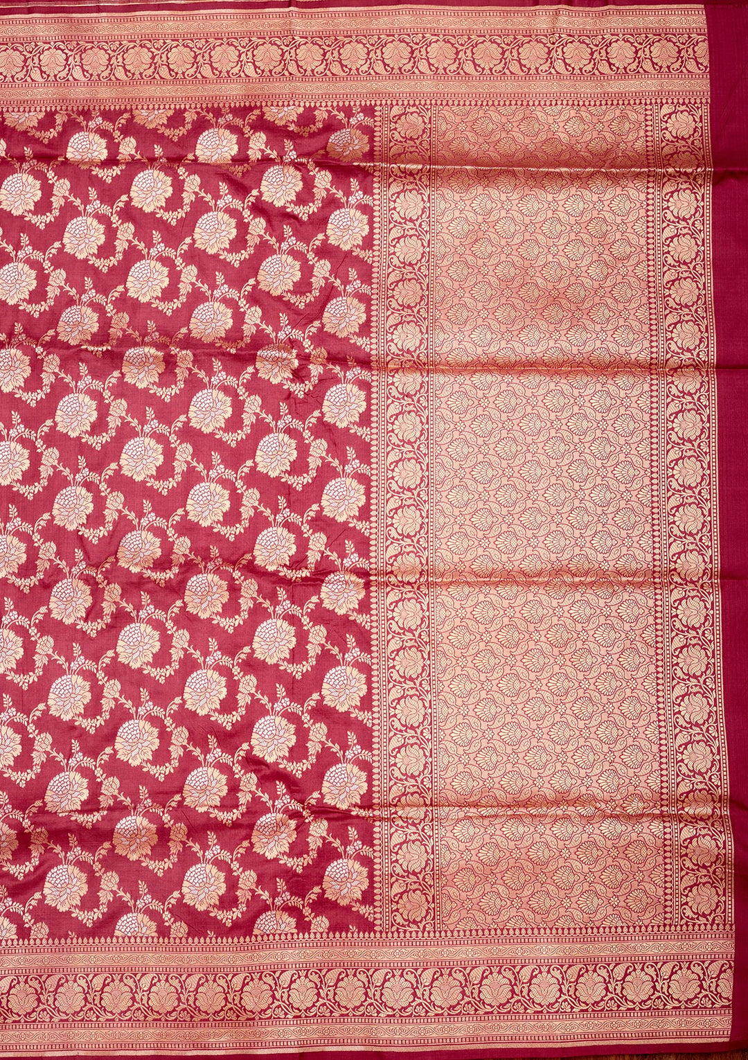 Onion Pink Zariwork Pure Silk Saree