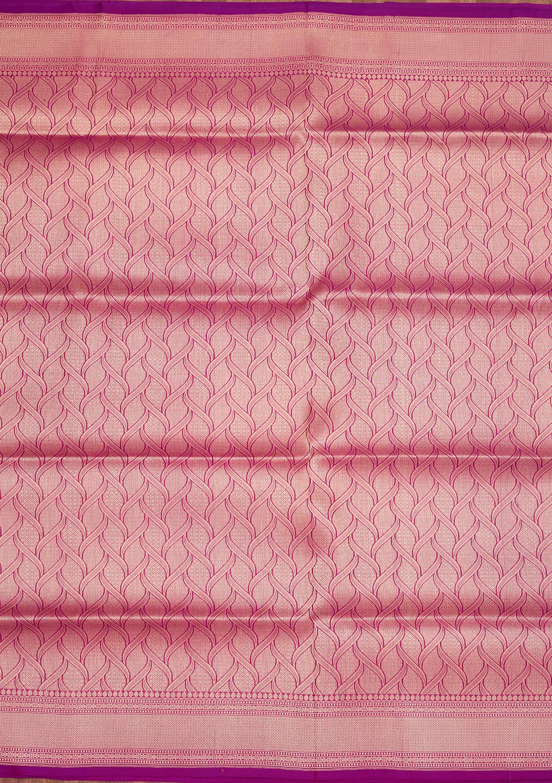 Onion Pink Zariwork Pure Silk Saree