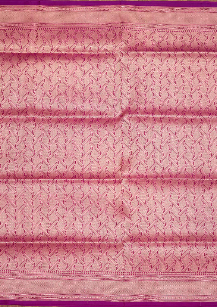 Onion Pink Zariwork Pure Silk Saree
