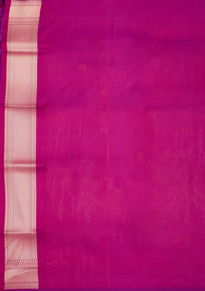 Onion Pink Zariwork Pure Silk Saree
