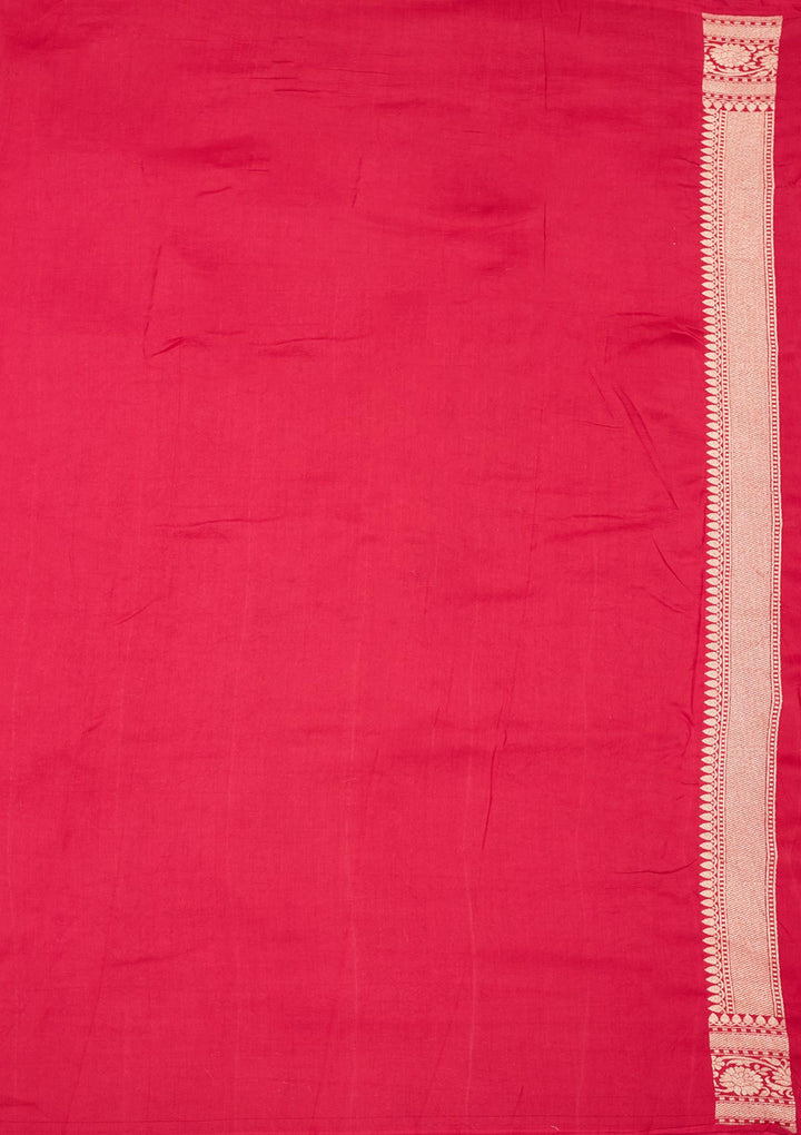Onion Pink Zariwork Pure Silk Saree